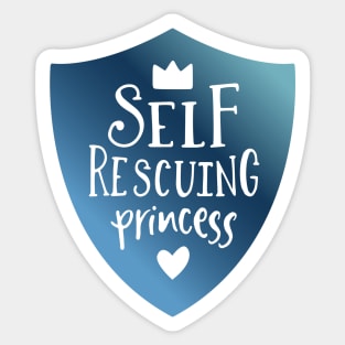 Self Rescuing Princess Geek Girl Sticker